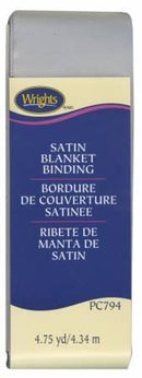 CHK Wrights Satin Blanket Binding - Light Gray - 117794045
