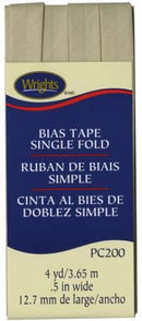CHK Wrights Single Fold Bias Tape Khaki - 117200097