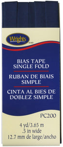CHK Wrights Single Fold Bias Tape Navy - 117200055