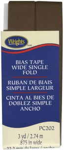 CHK Wrights Wide Single Fold Bias Tape Mocha - 117202765
