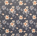 CWC Poly Twill - GARDENFLORAL-5 Navy  - Dress & Apparel Fabric