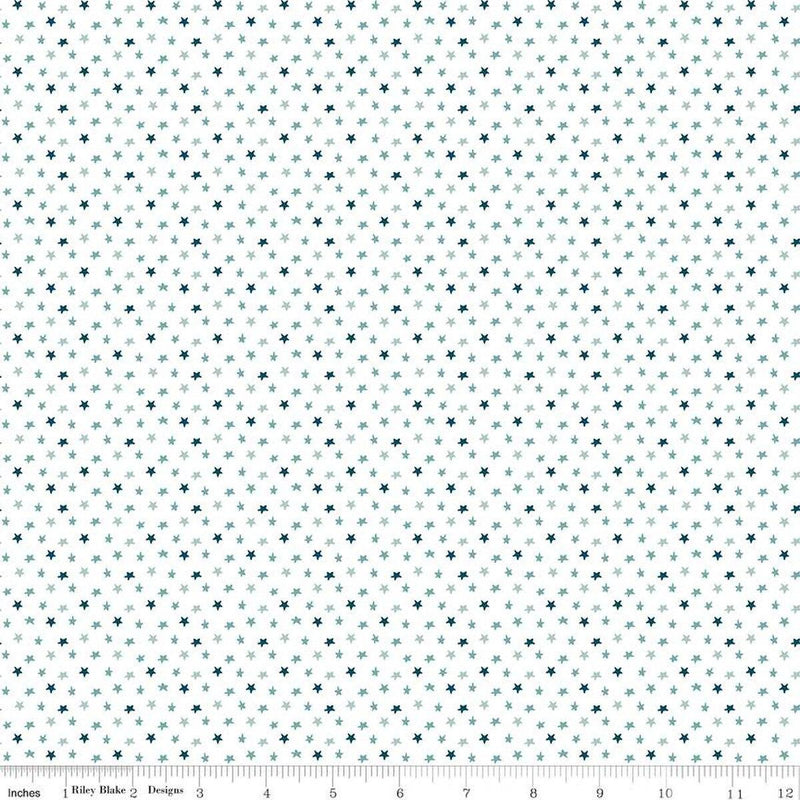 CWH Baby Boy Stars - C16766-WHITE - Cotton Fabric