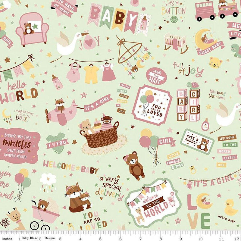 CWH Baby Girl Main - C16770-MINT - Cotton Fabric