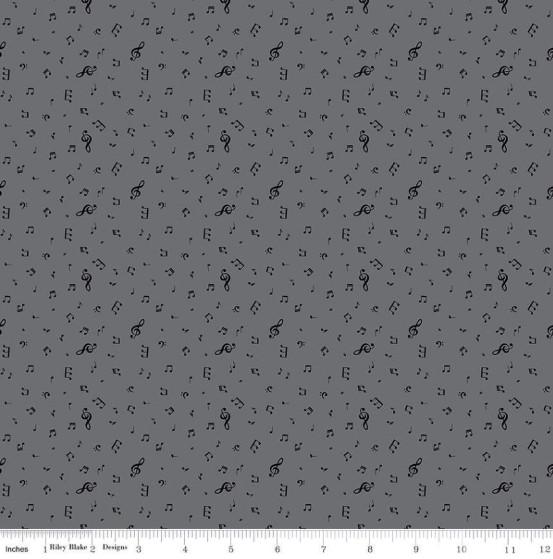 CWH Blackout Notes - C16242-GRAY - Cotton Fabric