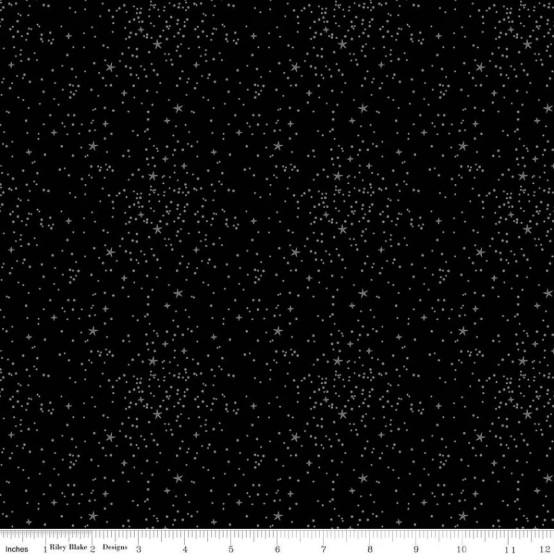 CWH Blackout Stars - C16244-BLACK - Cotton Fabric