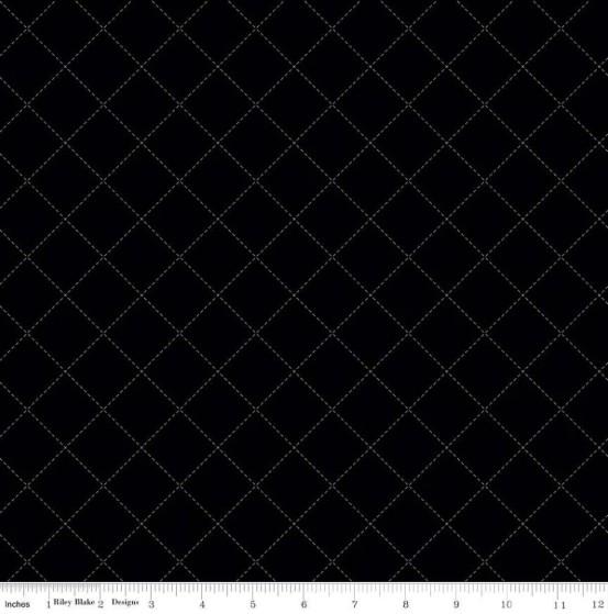 CWH Blackout Stitch - C16246-BLACK - Cotton Fabric