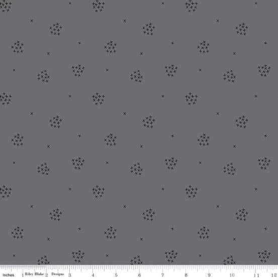 CWH Blackout X's - C16245-GRAY - Cotton Fabric