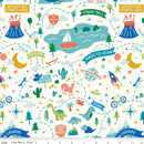 CWH Brave Your Way Adventure Awaits - C18310-CLOUD - Cotton Fabric