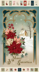 CWH Christmas Greetings Panel - PD17669-PANEL - Cotton Fabric