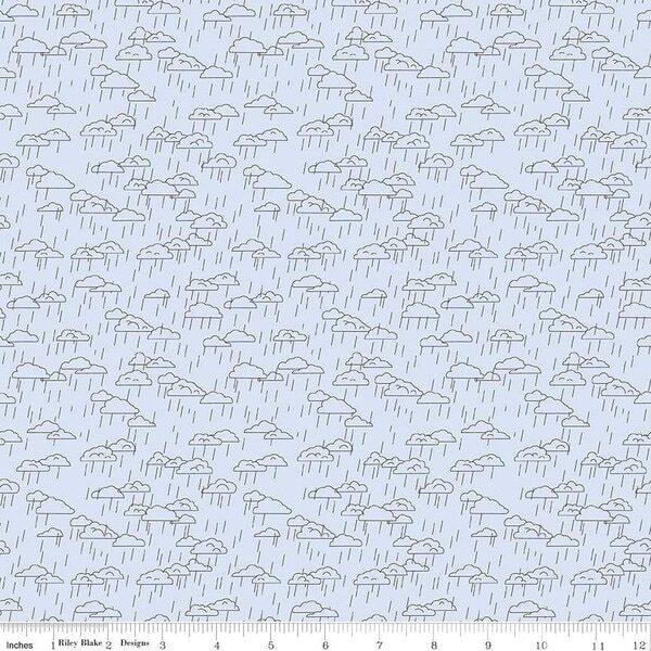 CWH Cloudburst Clouds - C16183-MIST - Cotton Fabric