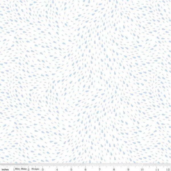 CWH Cloudburst Rain - C16185-WHITE - Cotton Fabric