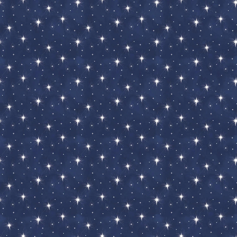 CWH Come Let Us Adore Him Stars - C16314-NAVY - Cotton Fabric
