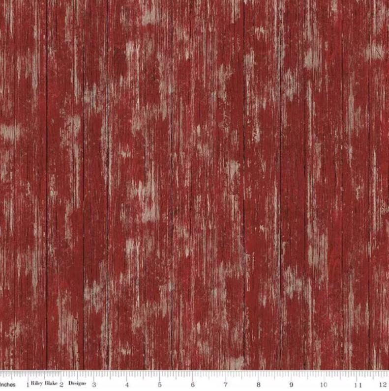 CWH Covered Bridges in Spring Barn Wood - C15825-BURGUNDY - Cotton Fabric