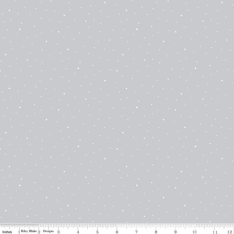 CWH Dapple Dot Wide Backing - WB640-SILVER - Cotton Fabric