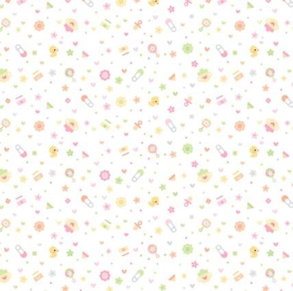 CWH Designer Flannel Baby Girl Binkies And Bottles - F13335-WHITE - Cotton Flannel Fabric