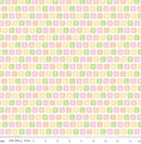 CWH Designer Flannel Baby Girl Blocks - F13334-WHITE - Cotton Flannel Fabric