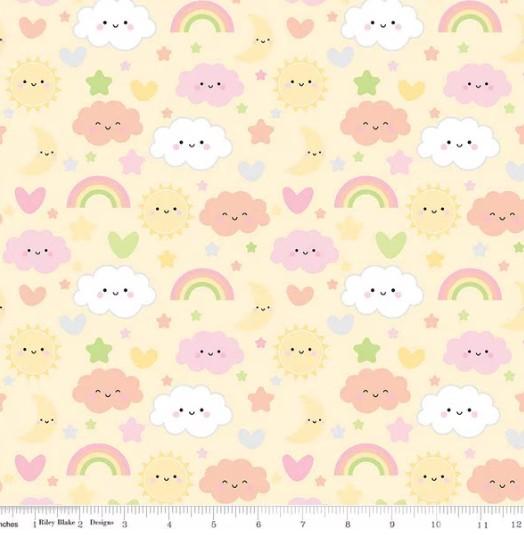 CWH Designer Flannel Baby Girl Sweet Dreams - F13333-SUNSHINE - Cotton Flannel Fabric