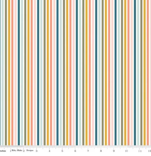 CWH Designer Flannel Make A Pretty Life Stripes - F13340-MULTI - Cotton Flannel Fabric