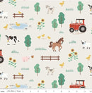 CWH Designer Flannel On The Farm Farm - F16795-OFFWHITE - Cotton Flannel Fabric