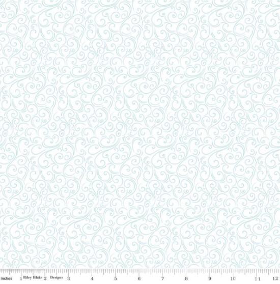 CWH Designer Flannel Winter Magic Swirls - F16788-WHITE - Cotton Flannel Fabric