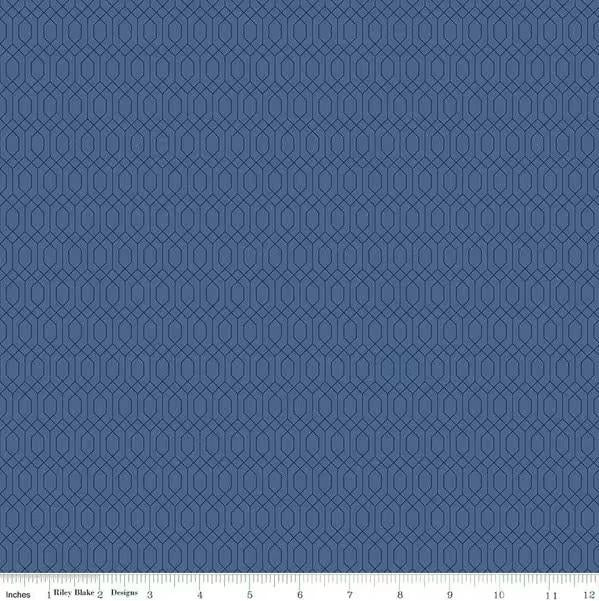 CWH Essence Lattice - C16462-DENIM - Cotton Fabric