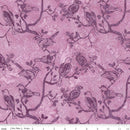 CWH Expressions Batiks - Backyard Birds - BT23581-177 Dusty Periwinkle - Cotton Batik Fabric