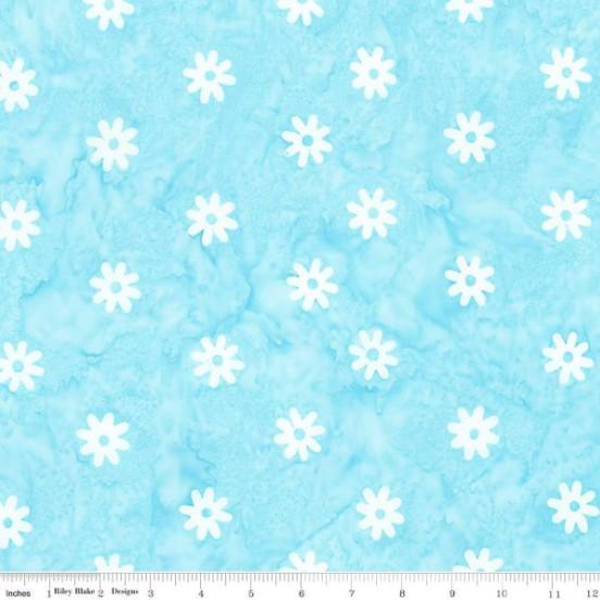 CWH Expressions Batiks - Daisy Dots - BT23405-271 Adriatic Mist - Cotton Batik Fabric