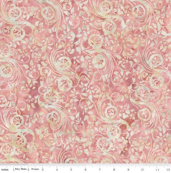 CWH Expressions Batiks - Ornamental Floreale - BT23210-196 Wistful Mauve - Cotton Batik Fabric