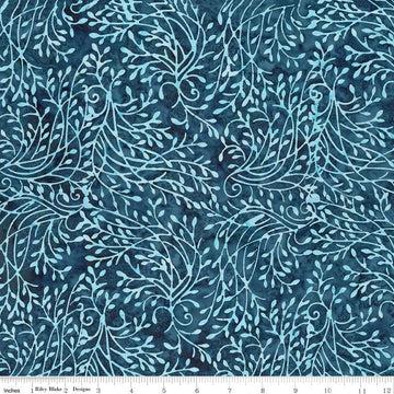 CWH Expressions Batiks - Divine Vines - BT23302-305 Denim Bijou - Cotton Batik Fabric