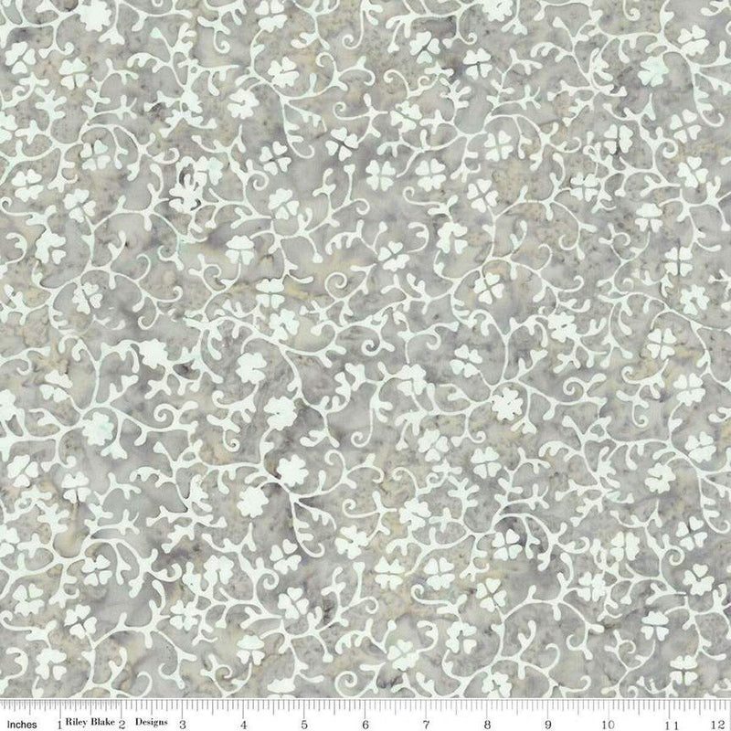CWH Expressions Batiks - Divine Vines - BT23303-150 Fog Gray - Cotton Batik Fabric