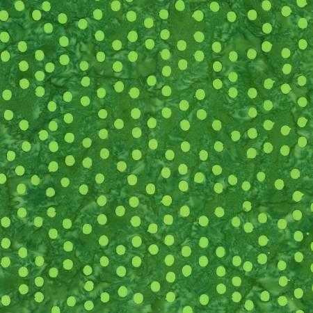 CWH Expressions Batiks Elementals Polka Pop - BT21400-316 Leprechaun - Cotton Batik Fabric
