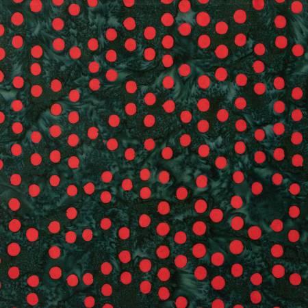 CWH Expressions Batiks Elementals Polka Pop - BT21400-319 Forest Green - Cotton Batik Fabric