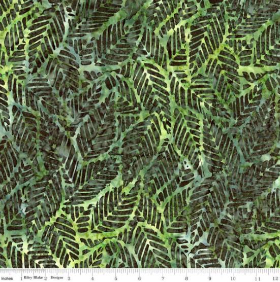 CWH Expressions Batiks Floral Reflections - BT23185-322 Grass - Cotton Batik Fabric