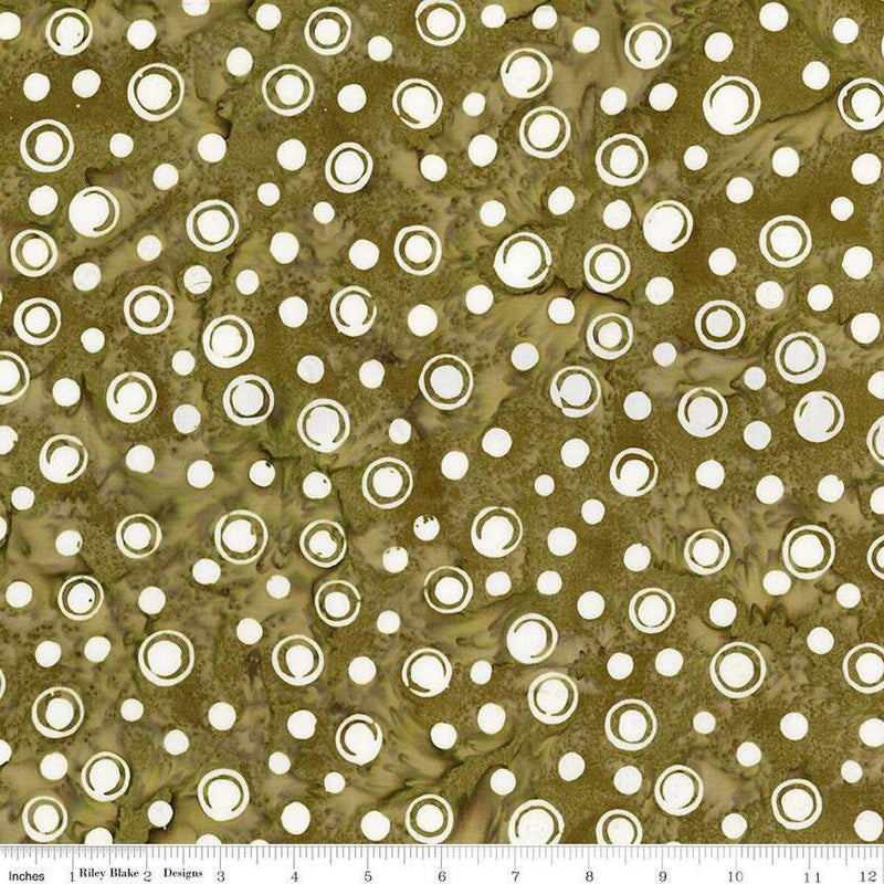 CWH Expressions Batiks Fright This Way - BT23334-315 Olive - Cotton Batik Fabric