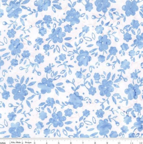 CWH Expressions Batiks Geometric Splash - BT23200-301 Blue Calm - Cotton Batik Fabric