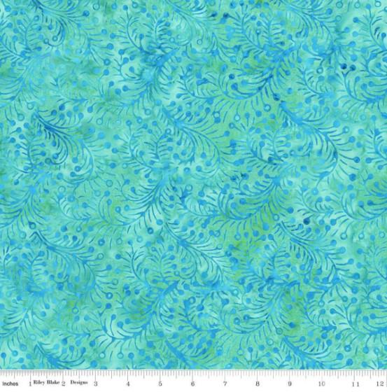 CWH Expressions Batiks Geometric Splash - BT23202-274 Aquamarine - Cotton Batik Fabric