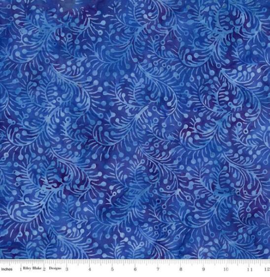 CWH Expressions Batiks Geometric Splash - BT23202-295 Lapis - Cotton Batik Fabric