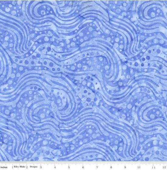 CWH Expressions Batiks Geometric Splash - BT23203-292 Light Cornflower - Cotton Batik Fabric