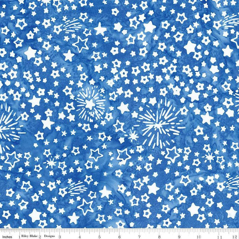 CWH Expressions Batiks Let Freedom Reign - BT23197-294 Ocean Blue - Cotton Batik Fabric