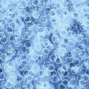 CWH Expressions Batiks Watercolor Daisies - BT23243-293 Blueprint Matte - Cotton Batik Fabric