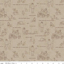 CWH Friends of Smokey Bear Outlines - C16504-SAND - Cotton Fabric
