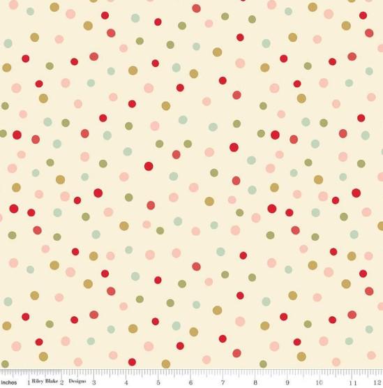 CWH Glisten Wide Back Dots 108" - WB16230-EGGNOG - Cotton Fabric