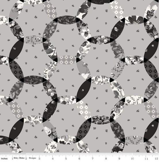 CWH Ink & Ivory Cheater - C16916-GRAY - Cotton Fabric