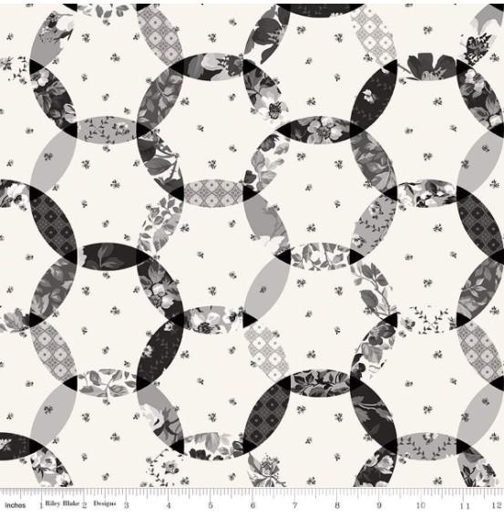 CWH Ink & Ivory Cheater - C16916-IVORY - Cotton Fabric