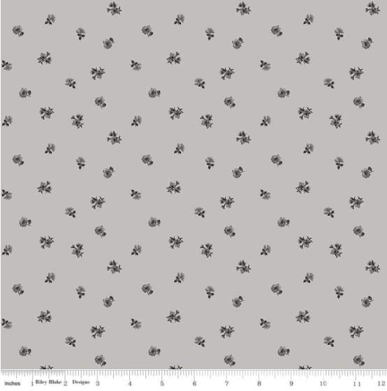 CWH Ink & Ivory Ditsy - C16914-GRAY - Cotton Fabric