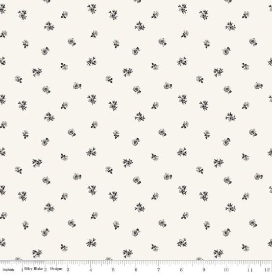 CWH Ink & Ivory Ditsy - C16914-IVORY - Cotton Fabric