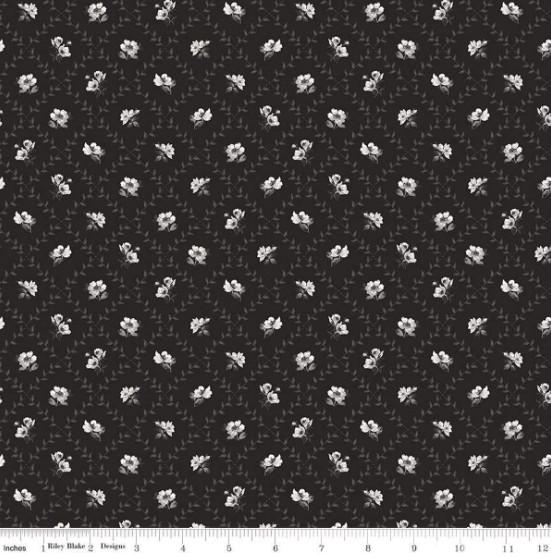 CWH Ink & Ivory Trellis - C16912-INK - Cotton Fabric