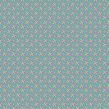 CWH Juju's Petals Calico - C16613-TEAL - Cotton Fabric