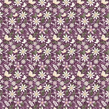 CWH Juju's Petals Dance - C16611-PURPLE - Cotton Fabric