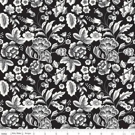 CWH Midnight Meadow Main - C15320-BLACK - Cotton Fabric